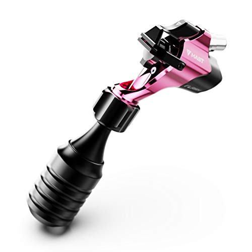 Mast Flash Rotary Tattoo Machine Direct Drive Aluminum Frame with grip RCA Connect for Tattoo Artists Pink Color
