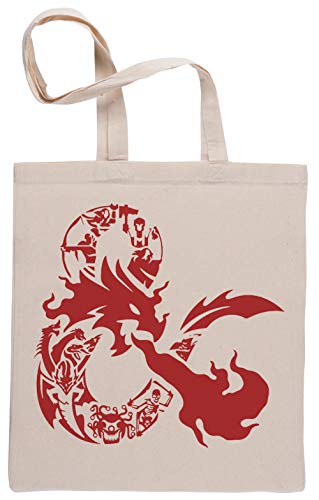 Mazmorras Y Dragones Fuego Bolsa De Compras Shopping Bag Beige