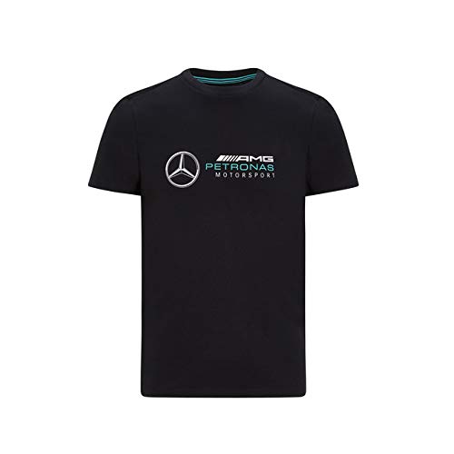 Mercedes-AMG Petronas - Mercancía Oficial de Fórmula 1 2021 Colección - Hombre - Large Logo tee - Manga Corta - Negro - M