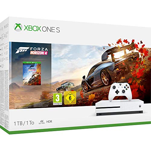 Microsoft Xbox One S Forza Horizon 4 Bundle 1TB Blanco 1000 GB Wifi - Videoconsolas (Xbox One S, Blanco, 8192 MB, DDR3, AMD Jaguar, AMD Radeon)