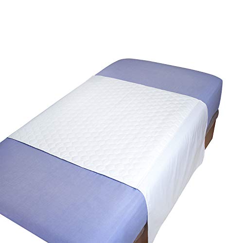 MIRTUX Empapador Protector de Cama Lavable, Impermeable y Muy Absorbente con 4 Capas. Medidas 85 x 90 cm y alas a Ambos Lados de 55cm. Fabricado Super Resistentes.