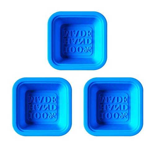 Molde de Silicona 100% Hecho a Mano jabón DIY jabones artesanales moldes Reutilizable Segura (Color Aleatorio 3pcs)