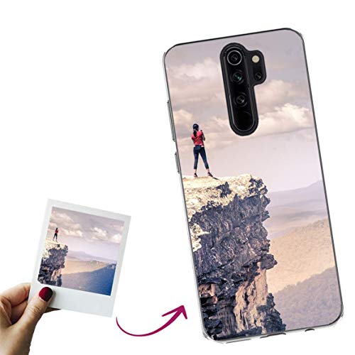 Mookase Funda para XIAOMI REDMI Note 8 Pro Personalizada para TU MÓVIL con Imagen O Texto, Carcasa Personalizable, Gel Flexible, Borde Trasparente, Regalo Original