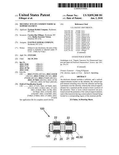 Multiple TFTs on common vertical support element: United States Patent 9859308 (English Edition)