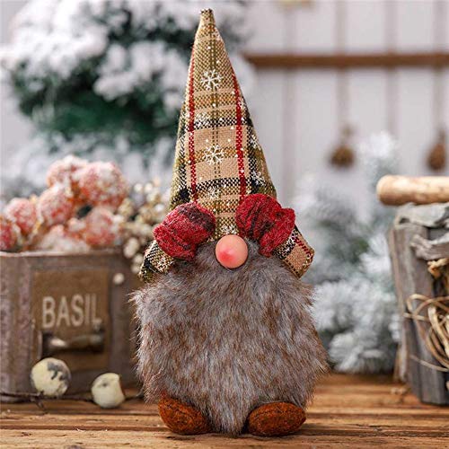 Muñeca de peluche de Gnome, hecha a mano, elfo, juguete sueco de peluche, figuras de ventana, decoración de vacaciones, regalos, fiesta, Navidad, decoración, juguete decorativo, 30 x 8 cm (16#)