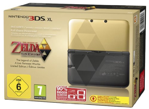 Nintendo 3DS XL Zelda - videoconsolas portátiles (Nintendo 3DS XL, Negro, Oro, LCD, 12.4 cm (4.88"), 10.62 cm (4.18"), SD)