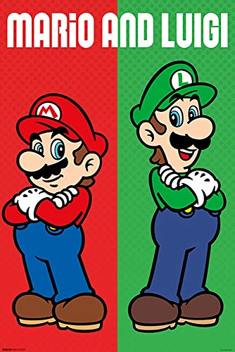 Nintendo Póster Super Mario - Mario & Luigi (61cm x 91,5cm)