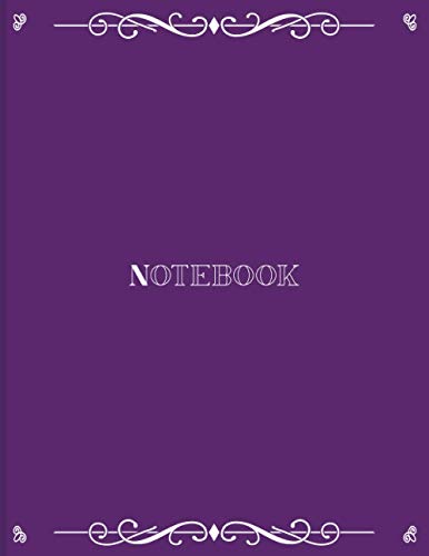 Notebook: Dark Purple Cover - Soft Cover - college ruled lined pages notebook - Cornell Notebook - Composition Notebook - Large Composition Book - ... 11) 120 Pages: Lined Paper - lined notebook
