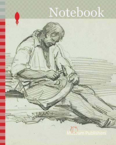 Notebook: Man Mending Scythe, c. 1862, Charles François Daubigny, French, 1817-1878, France, Graphite on ivory wove paper