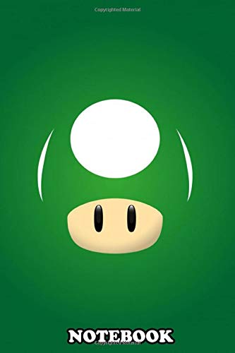 Notebook: Mario Mushroom Green , Journal for Writing, College Ruled Size 6" x 9", 110 Pages