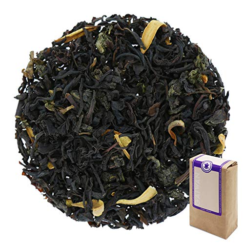 Núm. 1330: Té negro "Flor de loto de la puerta del templo" - hojas sueltas - 250 g - GAIWAN® GERMANY - té negro de la India y China, azahar