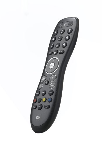 One For All/URC6420 - Mando a distancia Universal Simple 2 para 2 dispositivos TV, TDT (Satélite, decodificador/cable), Control remoto universal, Funciona con todas las marcas, Negro