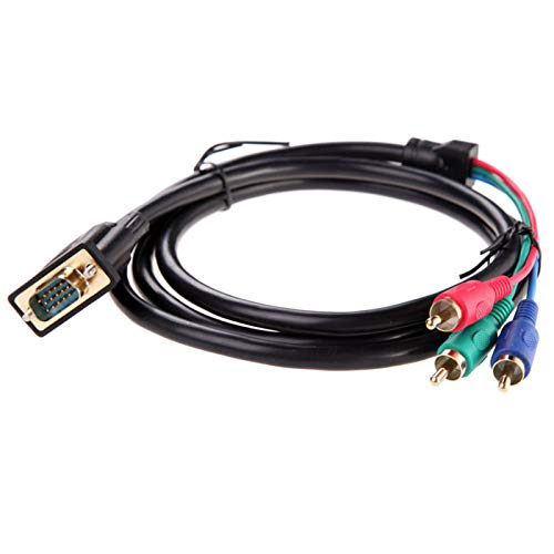 ONOGAL Cable Adaptador VGA SVGA a 3 RCA Video por Componentes Consola Proyector 2211