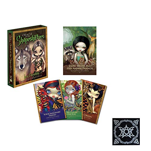 Oracle of The Shapeshifters Tarot Cards 45PCS / Set Divertido Juego de Cartas de adivinación con guía en inglés Juegos de Mesa de Amigos para Fiestas Juguetes,Deck Game,with Tablecloth