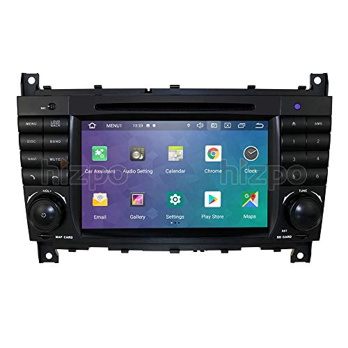 Ossuret Android 10 Radio estéreo de Coche Navegación GPS con Pantalla táctil de 7 Pulgadas Ajuste para Mercedes Benz Clase C W203 2004-2007 CLC W203 2008-2010 CLK Clase W209 2005-2011