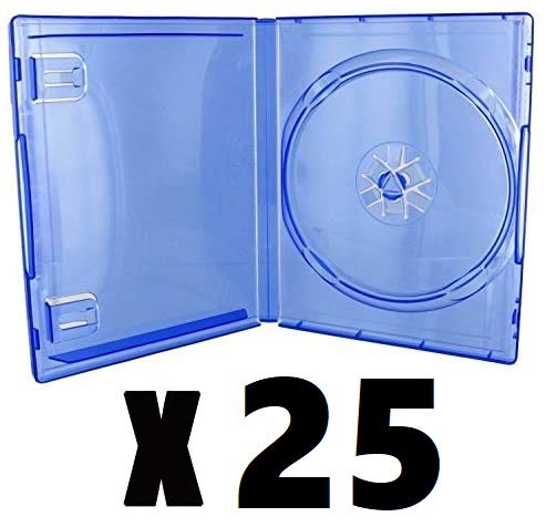 Pack 25 cajas individuales PS4 azul transparente
