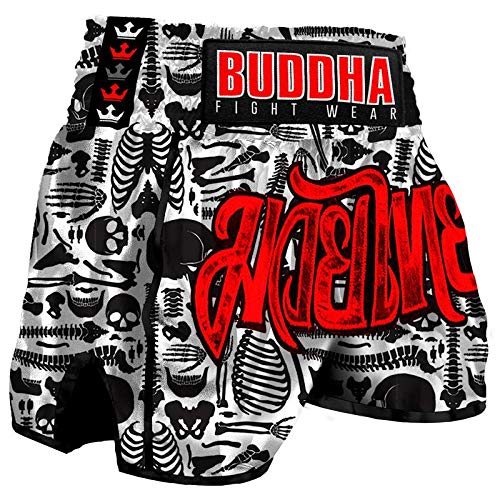 Pantalón Muay Thai Kick Boxing Buddha Retro Skeletor