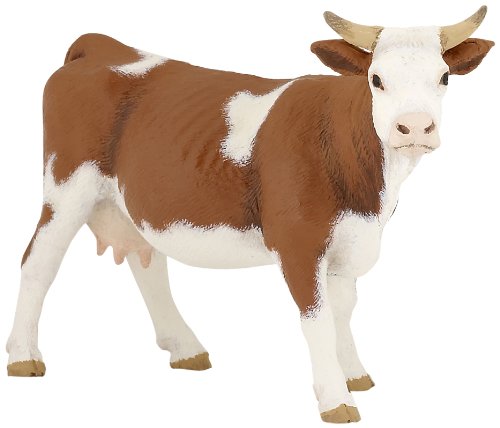 Papo- Figura Vaca simmental 13X4X8CM, Multicolor (2051133)