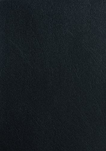 Pavo - Tapa para encuadernar (aspecto de cuero, tamaño DIN A3, 250 g/m², 100 unidades), color negro