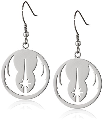 Pendientes colgantes de acero inoxidable de la orden de Jedi de Star Wars Jewelry (SALES1SWMD)