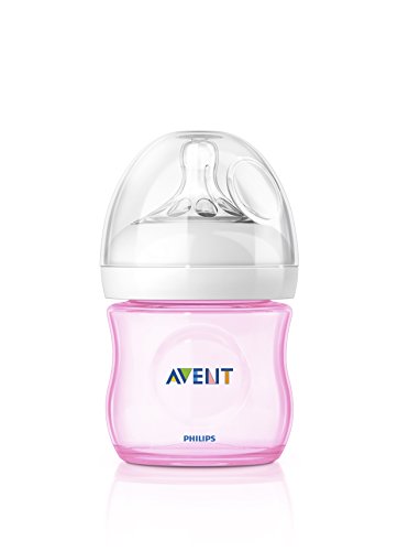 Philips Avent SCF691/17 - Biberón, tetina suave y flexible, anticólicos, PP 0% BPA, 125 ml, color rosa