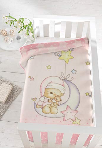 PIELSA BABY | Manta bebe | Manta bebe invierno | Manta bebe meses | Manta bebe estampada | Manta de cuna | Color Rosa | Tamaño 110x140 PIELSA BABY | Manta bebe | Manta bebe invierno | Manta bebe meses | Manta bebe estampada | Manta de cuna | Color Rosa | Tamaño 110x140