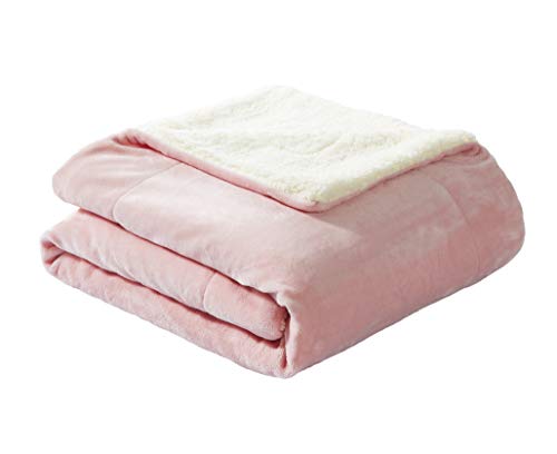 PimpamTex – Manta de Sofá con Tacto Terciopelo Reversible de 130 x 160 cm, Súper Suave y Cálida para Cama – (130x160 cm, Rosa Palo) PimpamTex – Manta de Sofá con Tacto Terciopelo Reversible de 130 x 160 cm, Súper Suave y Cálida para Cama – (130x160 cm, Rosa Palo)