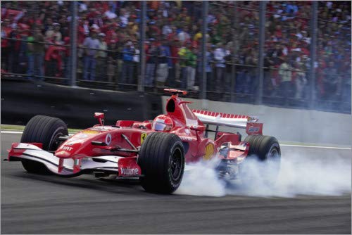 Posterlounge Cuadro de Aluminio 60 x 40 cm: Michael Schumacher, Ferrari 248 F1, Brazilian GP 2006 de Motorsport Images