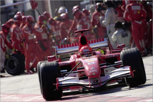Posterlounge Cuadro de PVC 90 x 60 cm: Michael Schumacher, Ferrari 248 F1, pitlane Turkey 2006 de Motorsport Images