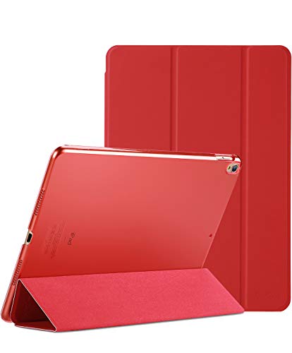 ProCase Funda 10,5” iPad Pro 2017/iPad Air 2019, Estuche Inteligente Ultra Delgada Ligera con Soporte Reverso Translúcido Esmerilado para iPad Air 3.ª Generación/iPad Pro 10.5 Pulgadas -Rojo