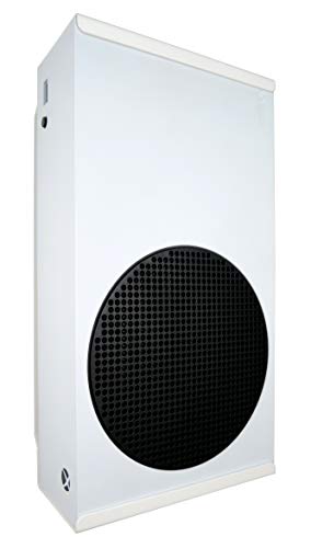 Q-View Soporte de pared para Xbox Series S – Diseño X – Fabricado en Reino Unido (acero, blanco)