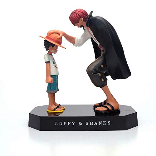 Qiujiam Figura de acción de One Piece Luffy/Shanks/Ace/Sabo Figura Muñeca de Juguete de Resina de One Piece - Regalo de cumpleaños de Navidad para niños