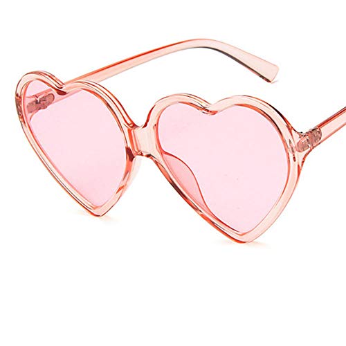 QTMD Gafas de Sol Lindas para Mujer Gafas De Sol De Corazón De Amor De Moda Gafas De Sol Retro Vintage Gafas De Sol Rojas-007
