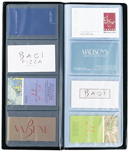 Rapesco - Tarjetero con capacidad para 80 tarjetas de visita, color negro Rapesco - Tarjetero con capacidad para 80 tarjetas de visita, color negro