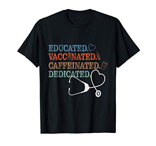 Regalo de enfermera divertido dedicado educado vacunado con Camiseta
