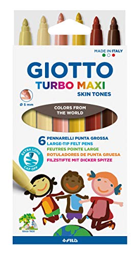 Rotuladores Giotto Turbo Maxi Skin Tones Estuche 6 uds