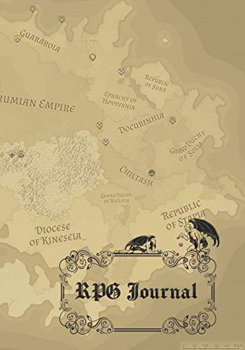 RPG JOURNAL: ROLE PLAYING GAME PAPER (RULED, GRAPH AND HEX ) | HANDY TRACKING, PLANNING AND MAPPING NOTEBOOK | CHARACTER CREATION | PLOTTING MOVES | PERFECT BOYFRIEND GIFT | GAMER DESIGN | MAP  COVER.