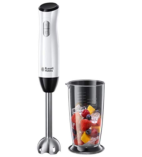 Russell Hobbs Horizon - Batidora de mano (500W, Vaso 700 ml, Batidora Smoothies, Inox, Blanco y Negro) -ref. 24691-56