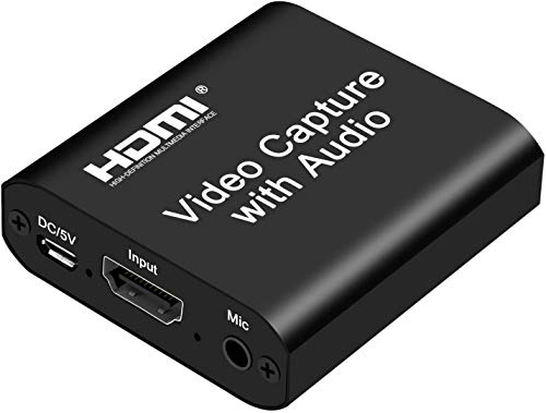 Rybozen Tarjeta de captura HDMI Rybozen Audio Video con salida de bucle, USB 2.0 4K HD 1080P 60FPS Tarjeta de captura de videojuegos HDMI para transmisión en vivo para PS3 / PS4 / Xbox One