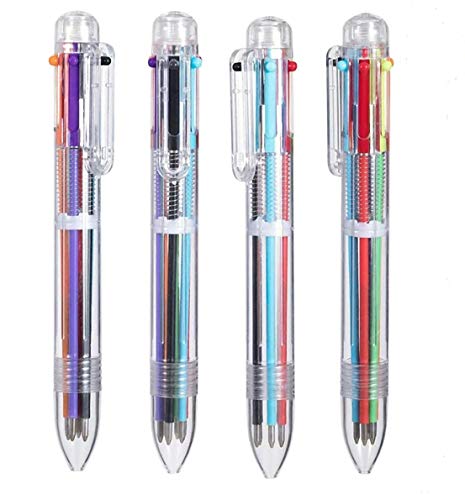 SACALA Paquete de 22 bolígrafos multicolor 6 en 1, bolígrafos retráctiles de 6 colores, para oficina, suministros escolares, estudiantes, regalo para niños