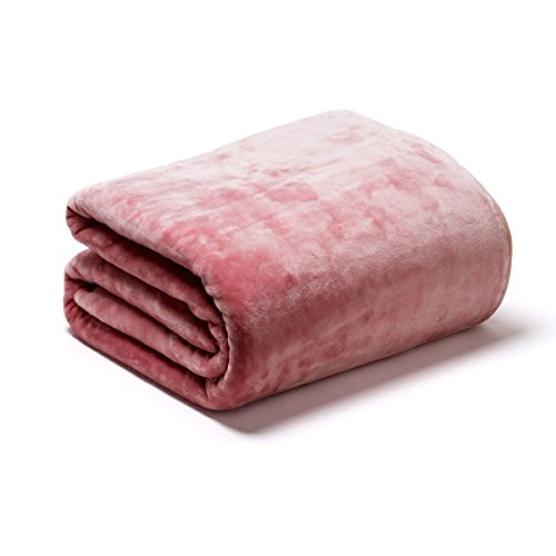 Sancarlos OSLO - Manta Lisa de Terciopelo Suave, Color Rosa, Cama de 135 cm, 220x240 cm Sancarlos OSLO - Manta Lisa de Terciopelo Suave, Color Rosa, Cama de 135 cm, 220x240 cm