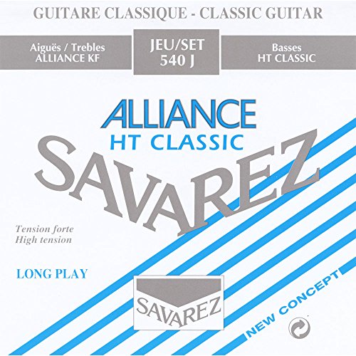 Savarez 655927 - Cuerdas para Guitarra Clásica Alliance HT Classic 540J Juego Tensión Alta, Azul