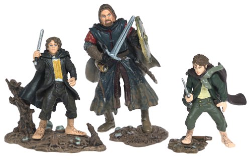 SEÑOR DE LOS ANILLOS Battle Scale Figures ATTACK AT AMON-HEN Boromir Merry Pipino AOME Armies of Middle-Earth LOTR