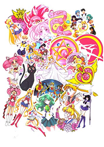 SET PRODUCTS  Top Pegatinas! Juego de 75 Pegatinas de Sailor Moon Vinilos - No Vulgares - Fashion, Estilo, Bomba - Personalización Portátil, Equipaje, Moto, Scrapbooking.