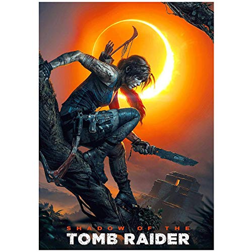 Shadow of the Tomb Raider, póster de película, lienzo impreso, pintura, arte de pared para sala de estar, dormitorio, decoración-50x70 pulgadas sin marco