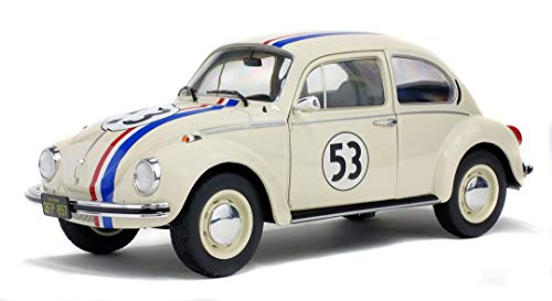 Solido S1800505 1:18 VW Beetle 1303 Racer #53, Beige, Escala de Escala