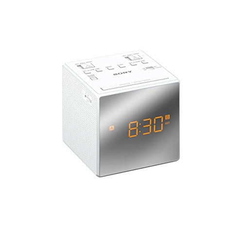 Sony ICF-C1T - Radiodespertador (AM/FM, alarma dual, fecha, pantalla LED), blanco