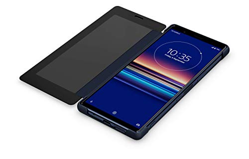 Sony Xperia 5 Style Cover - Funda Oficial para Xperia 5, Funda con Tapa Frontal Transparente y Acceso Lateral - Protección Premium para Sony Xperia 5 - Azul