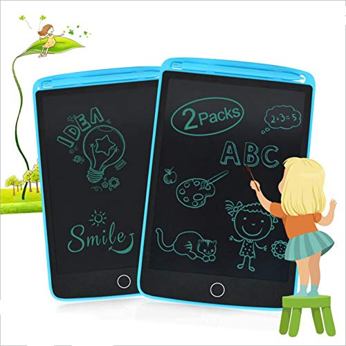 SRMTS Tableta de Dibujo LCD, Tablero de Aprendizaje de Escritura y Dibujo para niños. 8.5 Pulgadas. Reutilizable niños para el hogar y la Escuela,Azul