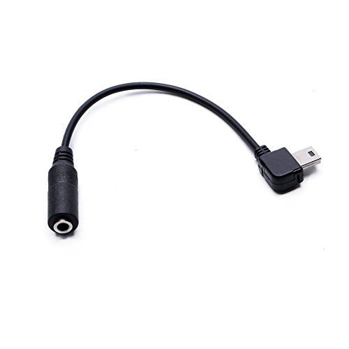 SUCHUANGUANG Cable Adaptador de micrófono Mini USB de 3,5 mm para cámara GoPro Hero 3 3+ 4 Cable Adaptador Negro
